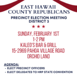 Save the Date: District 3 Precinct Election Meeting