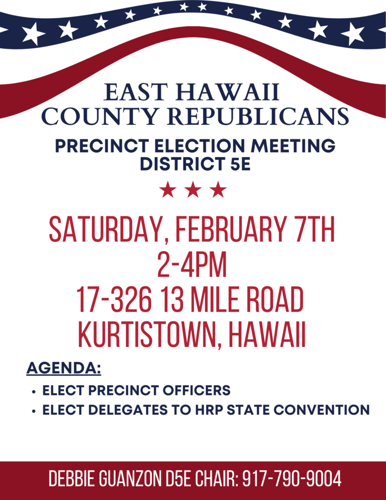 Save the Date: District 5E Precinct Election Meeting